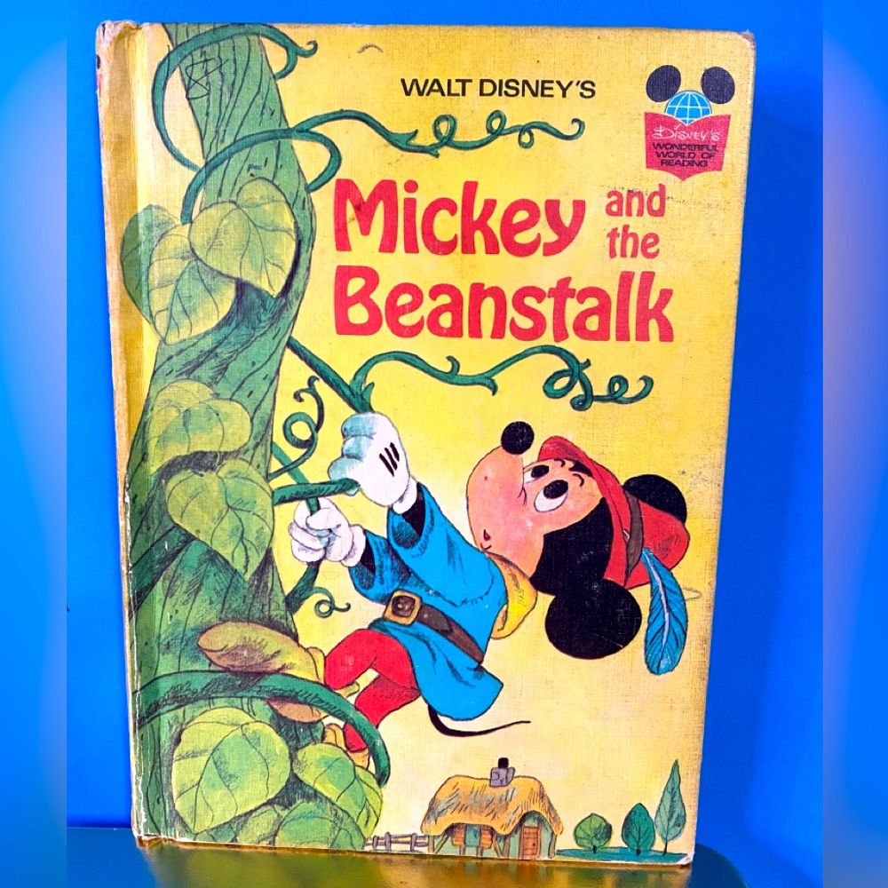 WALT DISNEY’S MICKEY AND THE BEANSTALK BOOK CLUB EDITION VTG 1973 HARDCOVER BOOK